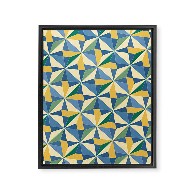 Kaleidoscope Tile Pattern XV Bold Colorful Summer Framed Canvas Print Gallery Image 8