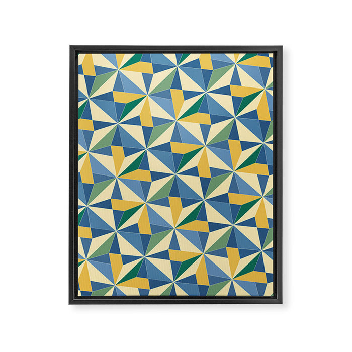 Kaleidoscope Tile Pattern XV Bold Colorful Summer Framed Canvas Print Gallery Image 1