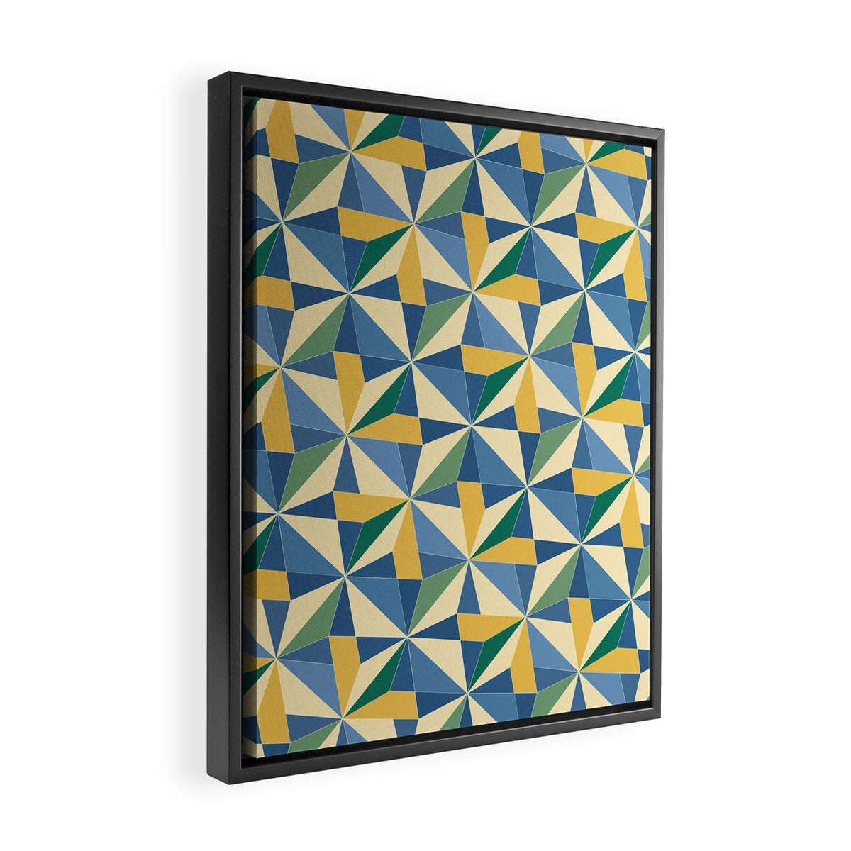 Kaleidoscope Tile Pattern XV Bold Colorful Summer Framed Canvas Print Gallery Image 2