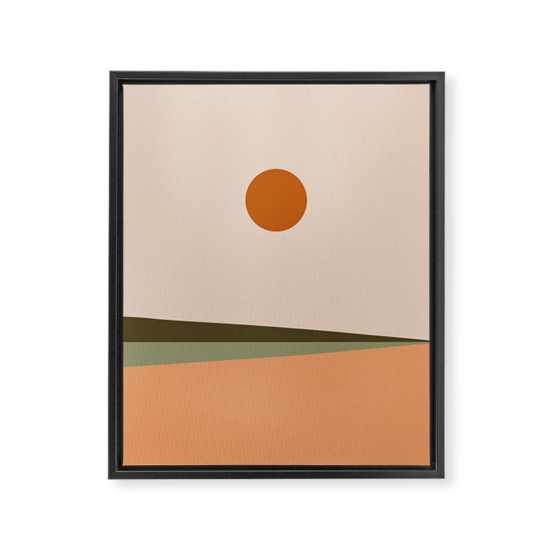 Landscape Minimalism Sun / Moon III Framed Canvas Print Gallery Image 8