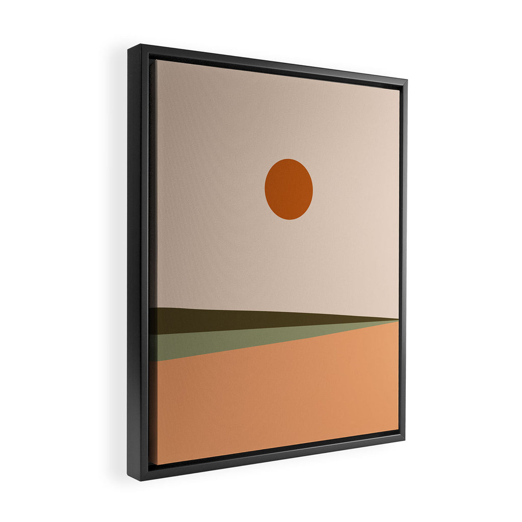 Landscape Minimalism Sun / Moon III Framed Canvas Print Gallery Image 2