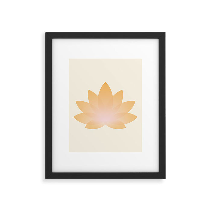 Lotus Flower Minimalism I Framed Art Print Gallery Image 1