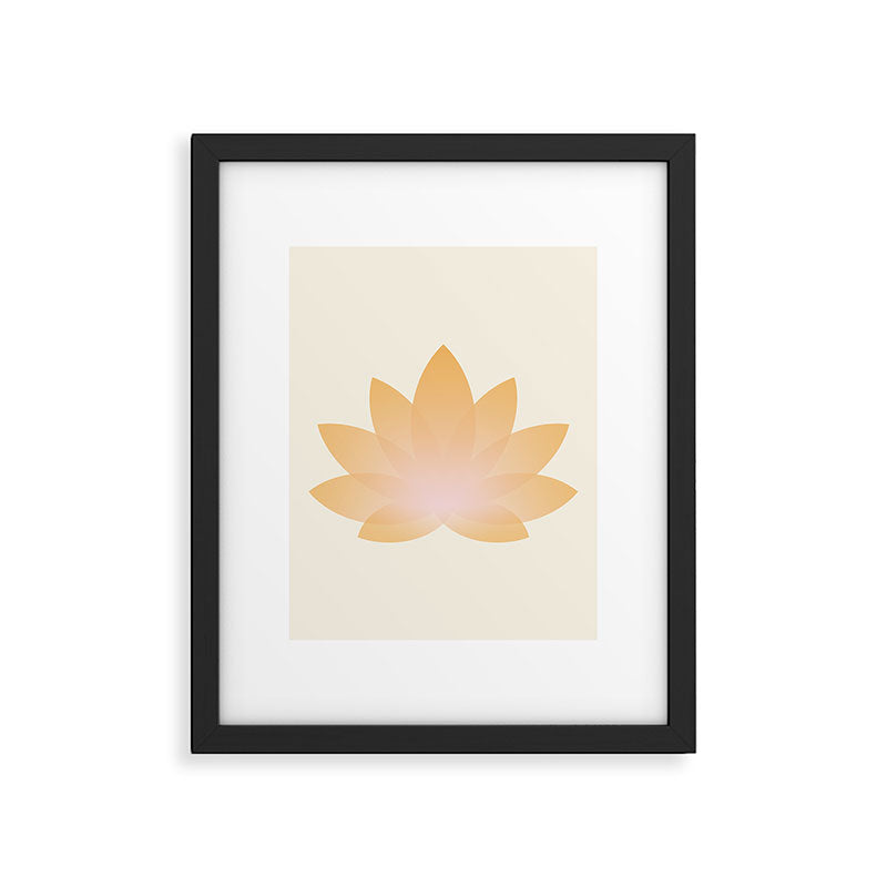 Lotus Flower Minimalism I Framed Art Print Gallery Image 6