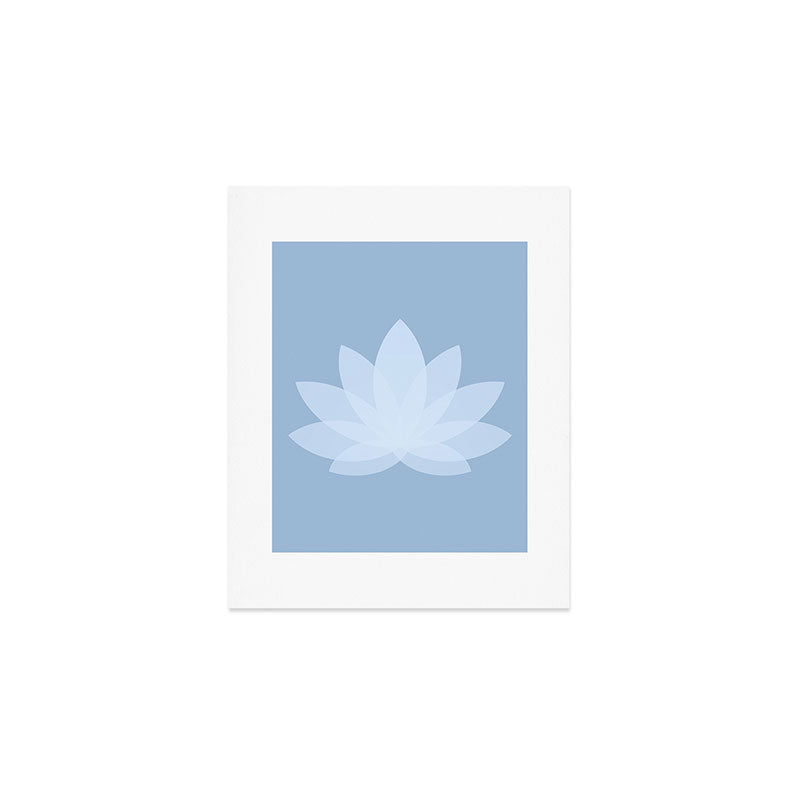 Lotus Flower Minimalism X Art Print Gallery Image 1