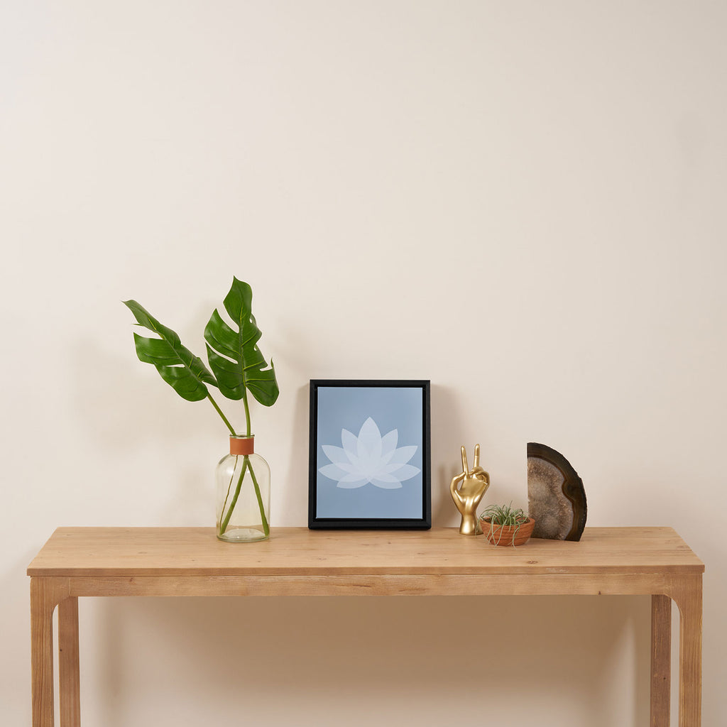 Lotus Flower Minimalism X Framed Canvas Print Gallery Image 4