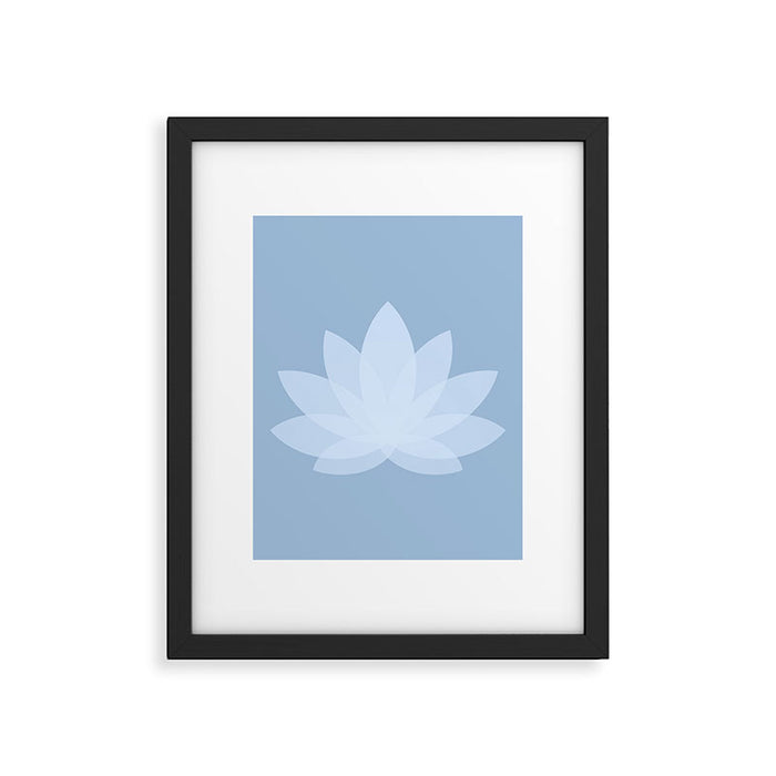 Lotus Flower Minimalism X Framed Art Print Gallery Image 1