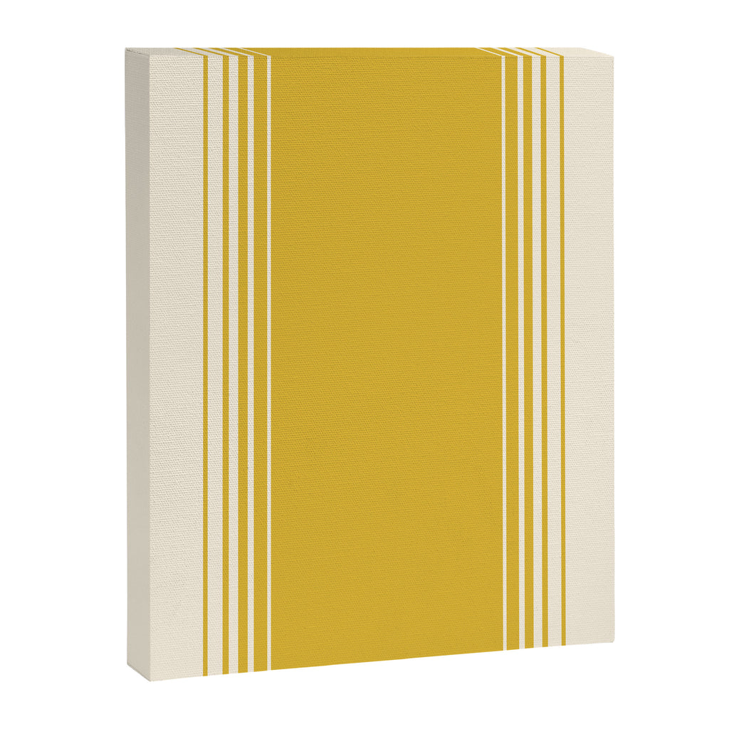Marigold Yellow and Creme Lines Canvas Print Gallery Image 8