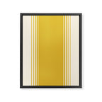 Marigold Yellow and Creme Lines Framed Canvas Print Gallery Image 8