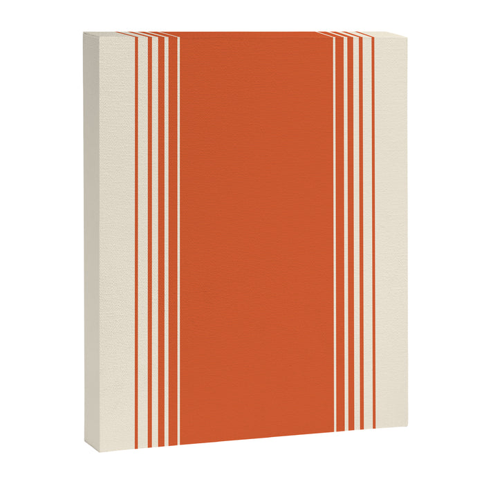 Marmalade Orange and Creme Lines Canvas Print Gallery Image 1