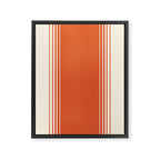 Marmalade Orange and Creme Lines Framed Canvas Print Gallery Image 8