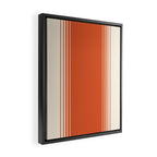 Marmalade Orange and Creme Lines Framed Canvas Print Gallery Image 2