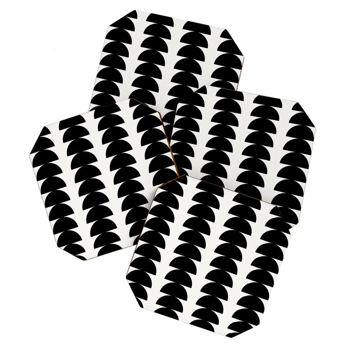 Maude Pattern - Black and White Coaster Gallery Image 1