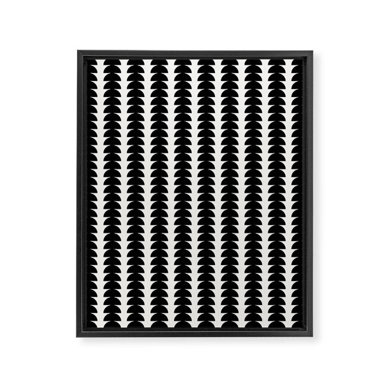 Maude Pattern - Black and White Framed Canvas Print Gallery Image 8