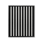 Maude Pattern - Black and White Framed Canvas Print Gallery Image 8