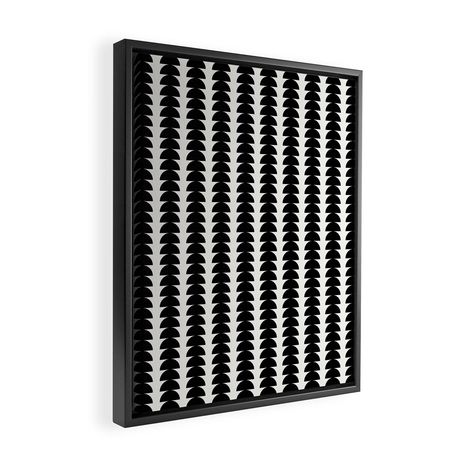 Maude Pattern - Black and White Framed Canvas Print Gallery Image 2
