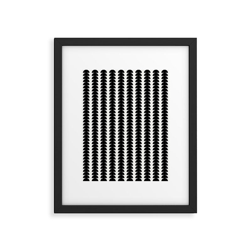 Maude Pattern - Black and White Framed Art Print Gallery Image 4