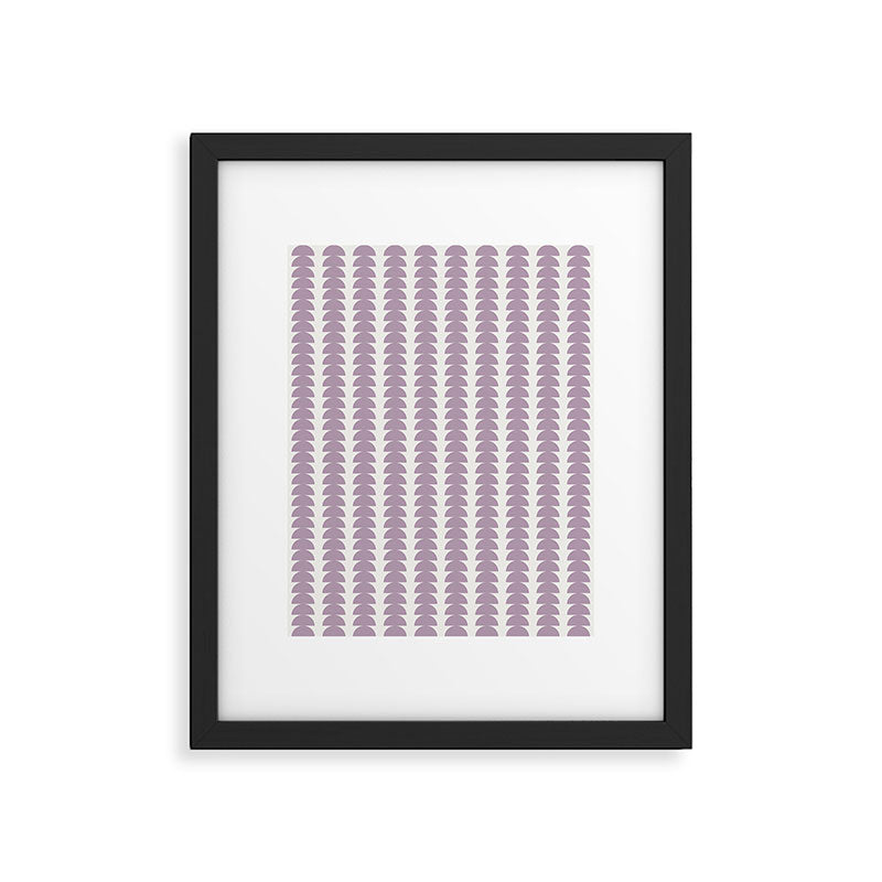 Maude Pattern - Lilac Purple Framed Art Print Gallery Image 4