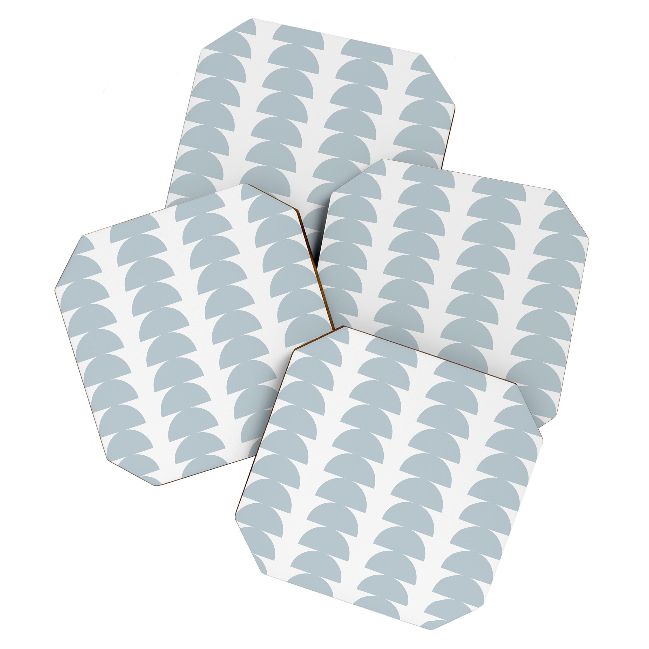 Maude Pattern - Natural Blue Coaster Gallery Image 1