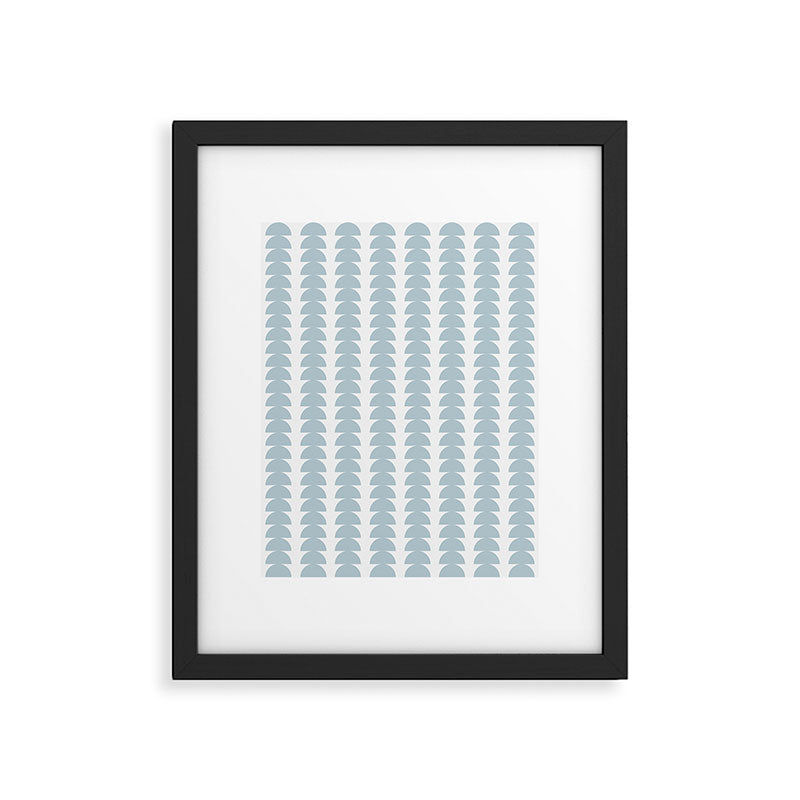 Maude Pattern - Natural Blue Framed Art Print Gallery Image 6