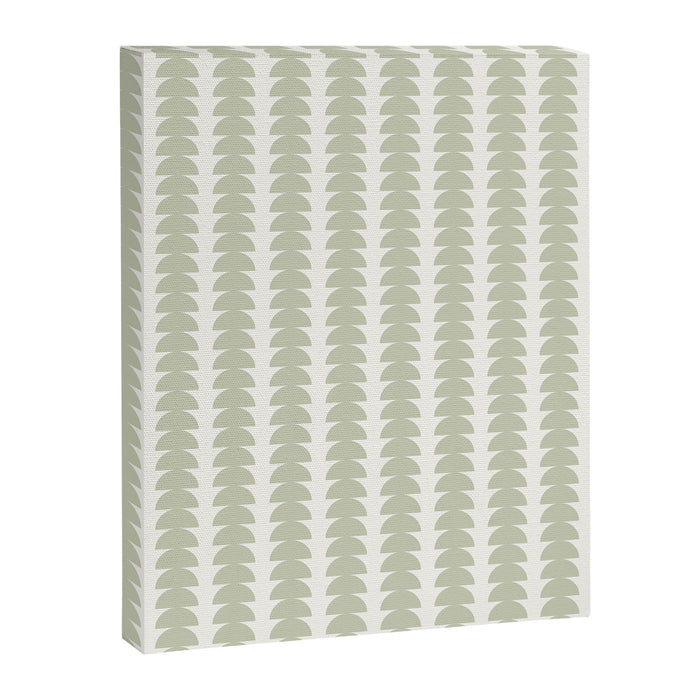 Maude Pattern - Natural Green Canvas Print Gallery Image 1