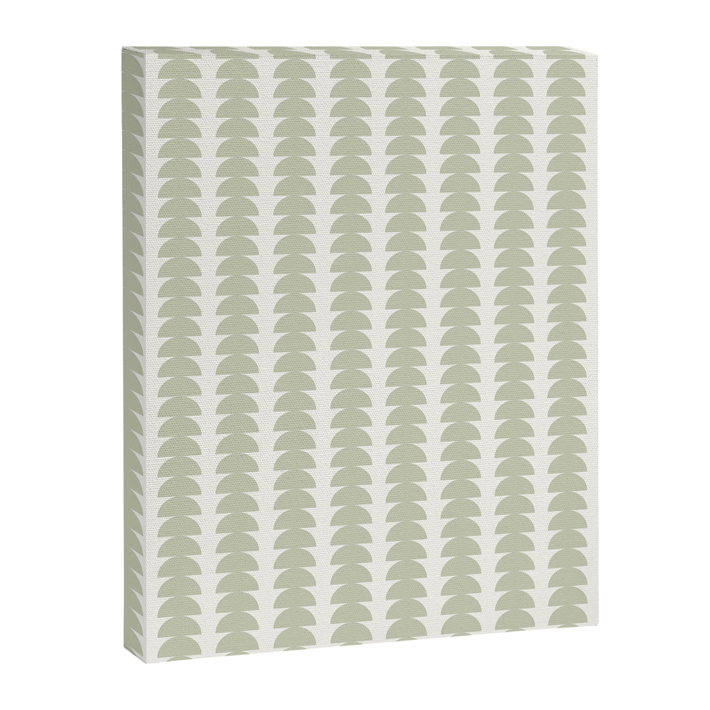 Maude Pattern - Natural Green Canvas Print Gallery Image 8