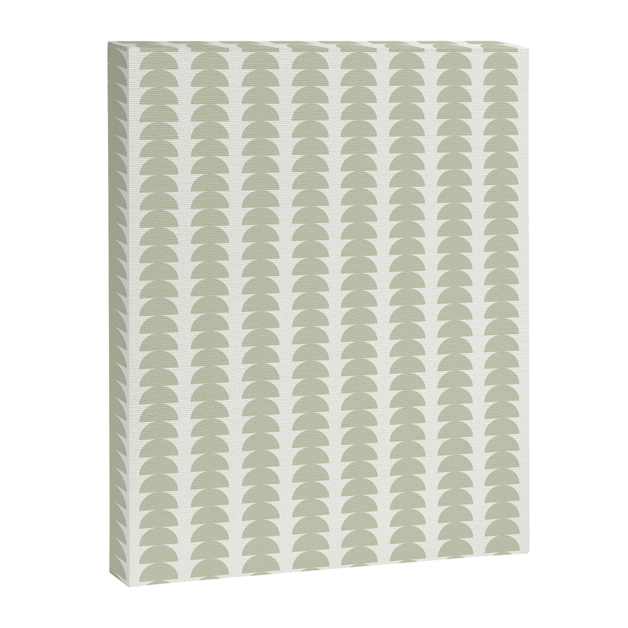 Maude Pattern - Natural Green Canvas Print Gallery Image 8