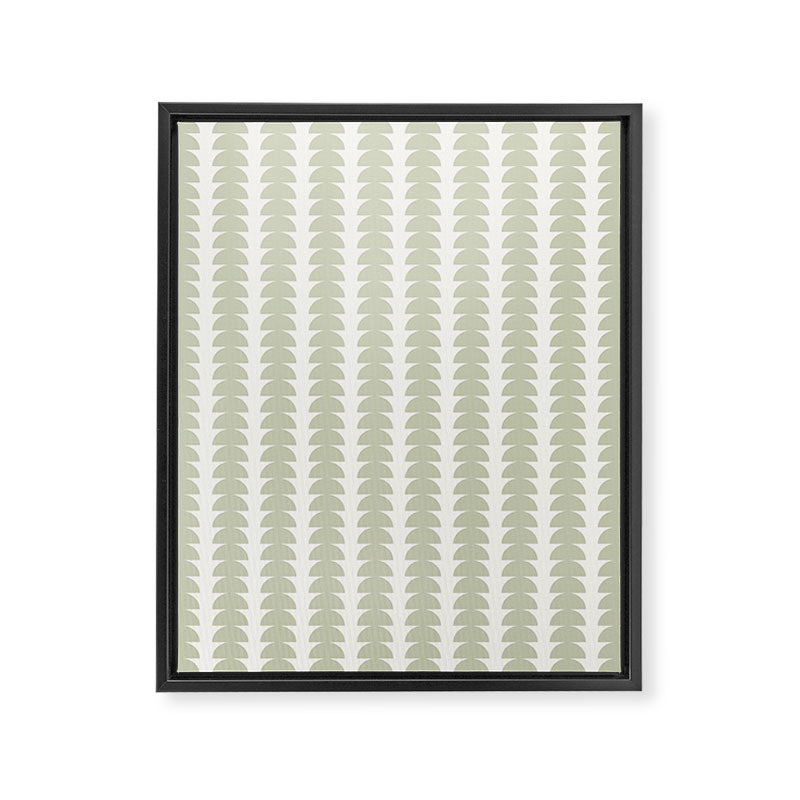 Maude Pattern - Natural Green Framed Canvas Print Gallery Image 8