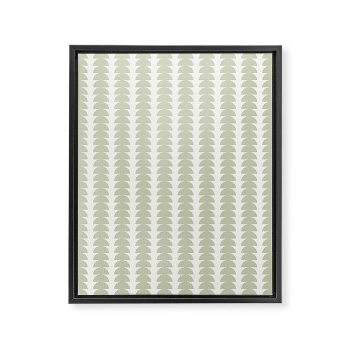 Maude Pattern - Natural Green Framed Canvas Print Gallery Image 1