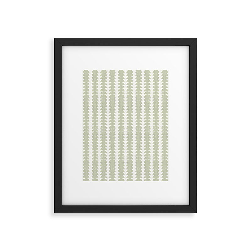 Maude Pattern - Natural Green Framed Art Print Gallery Image 6