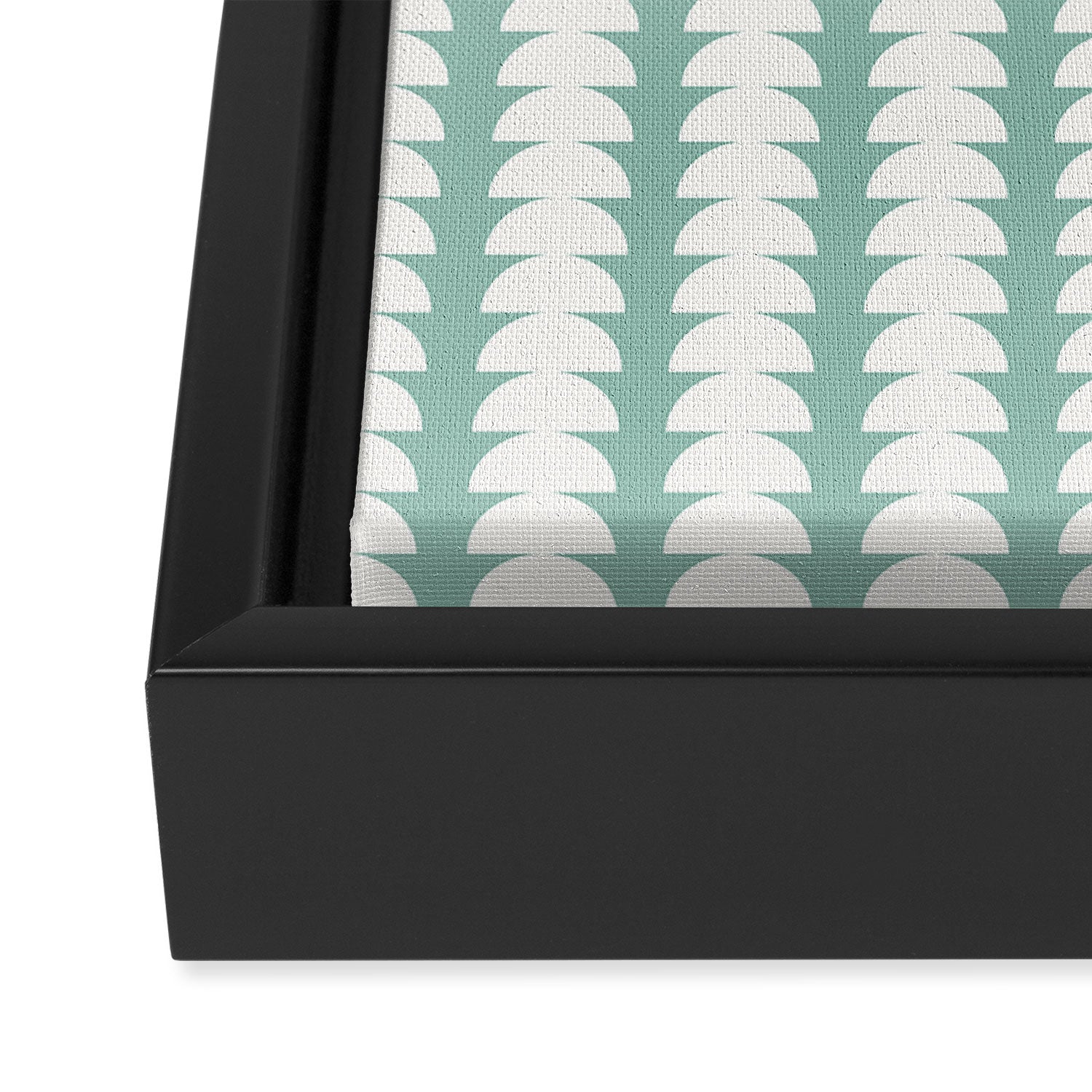 Maude Pattern - Teal Green Framed Canvas Print Gallery Image 3