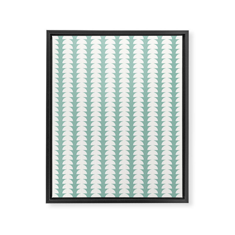 Maude Pattern - Teal Green Framed Canvas Print Gallery Image 8