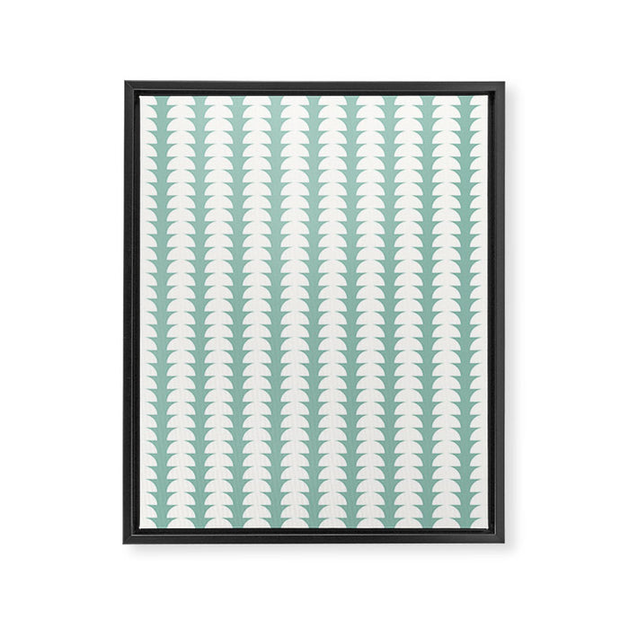 Maude Pattern - Teal Green Framed Canvas Print Gallery Image 1