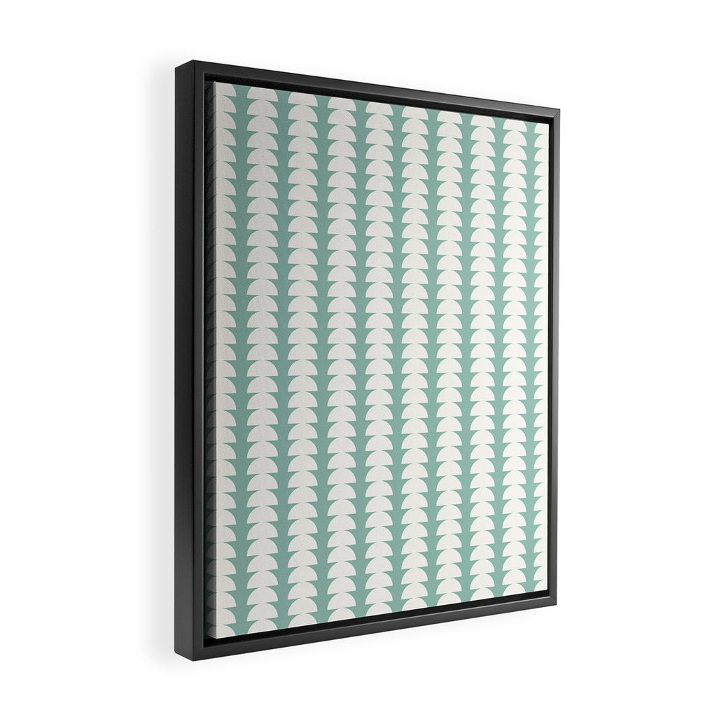 Maude Pattern - Teal Green Framed Canvas Print Gallery Image 2