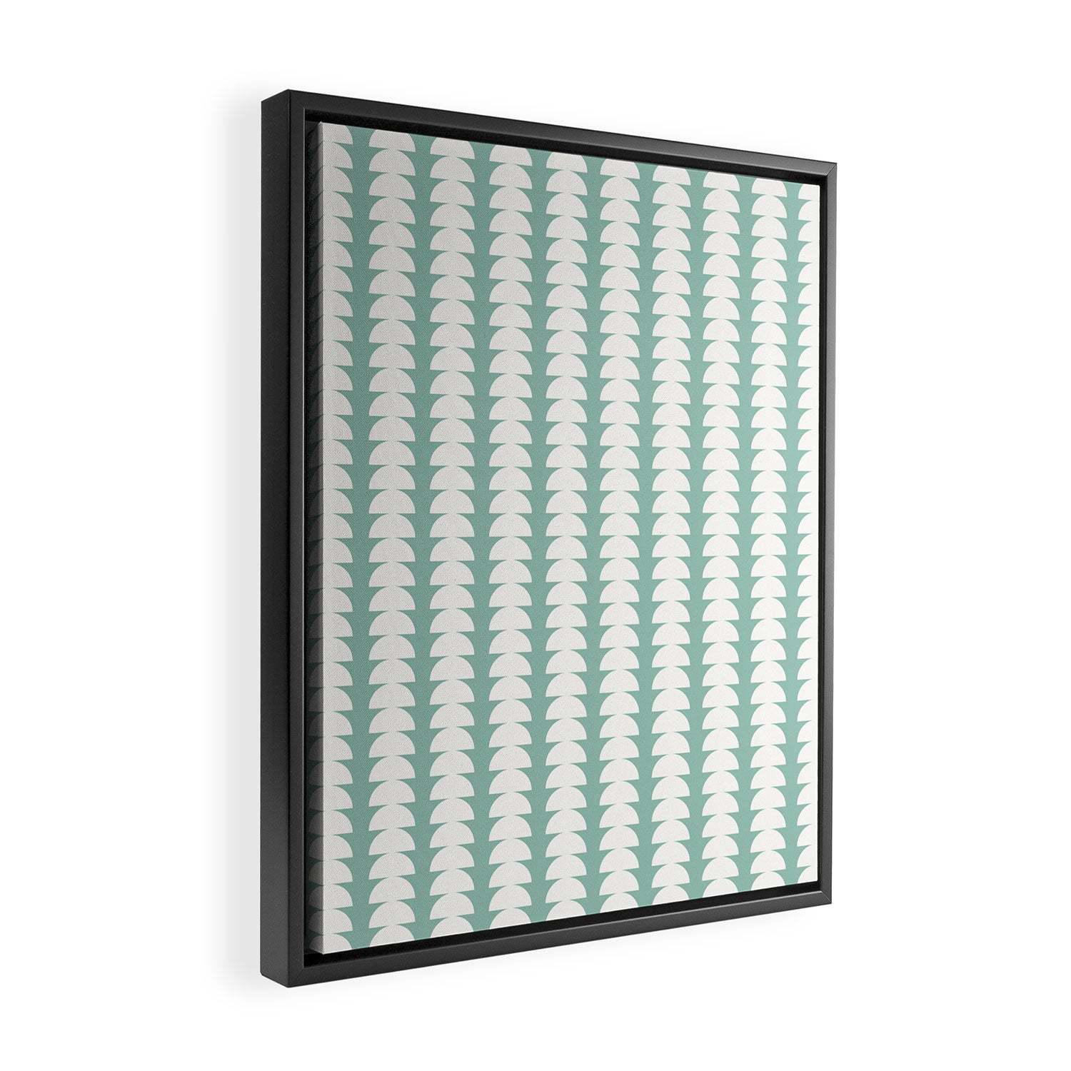 Maude Pattern - Teal Green Framed Canvas Print Gallery Image 2