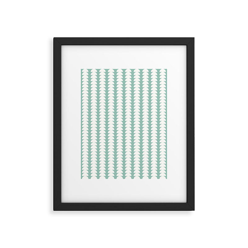 Maude Pattern - Teal Green Framed Art Print Gallery Image 6