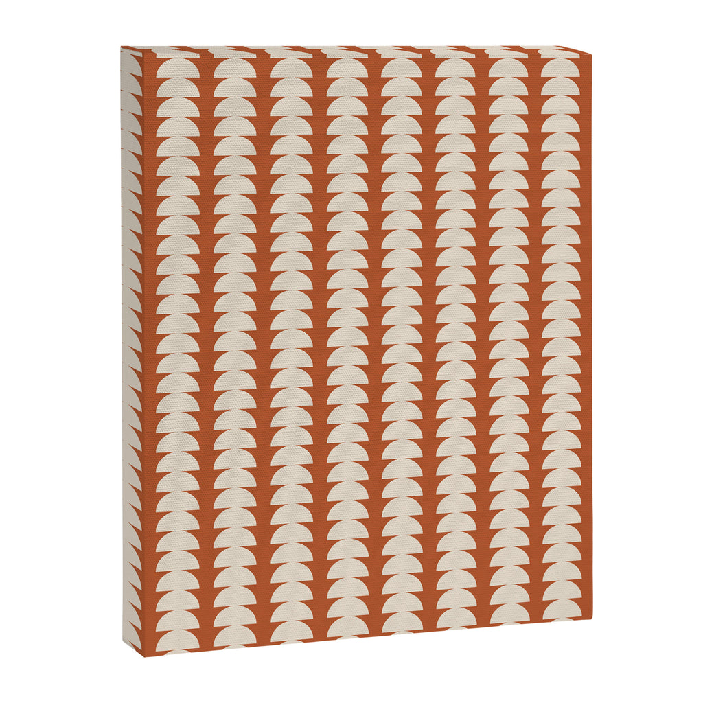 Maude Pattern - Vintage Orange Canvas Print Gallery Image 8