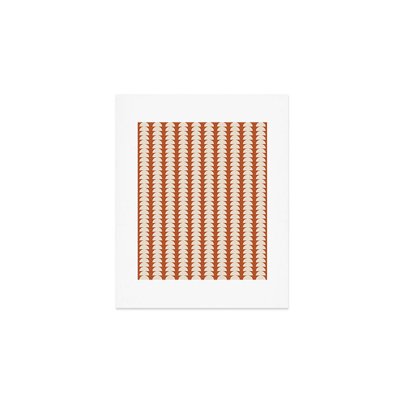 Maude Pattern - Vintage Orange Art Print Gallery Image 1