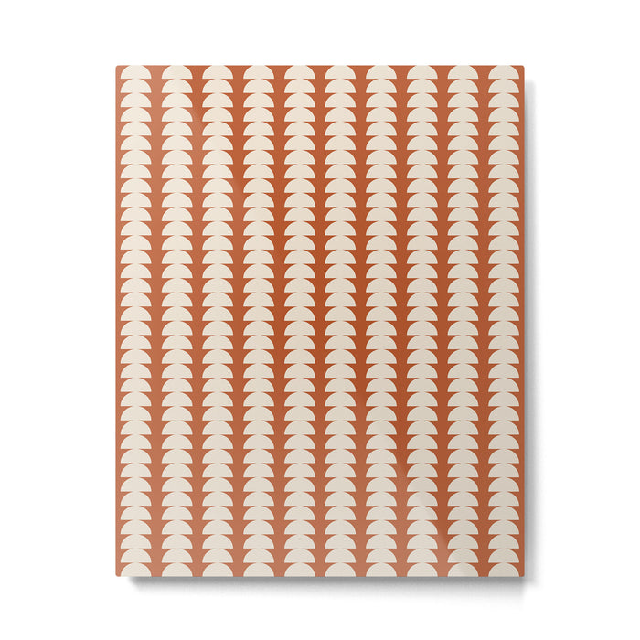 Maude Pattern - Vintage Orange Metal Print Gallery Image 1