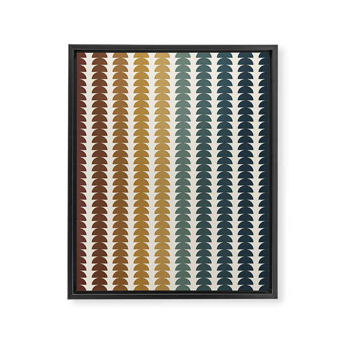 Maude Pattern XX Earthy Rustic Framed Canvas Print Gallery Image 1