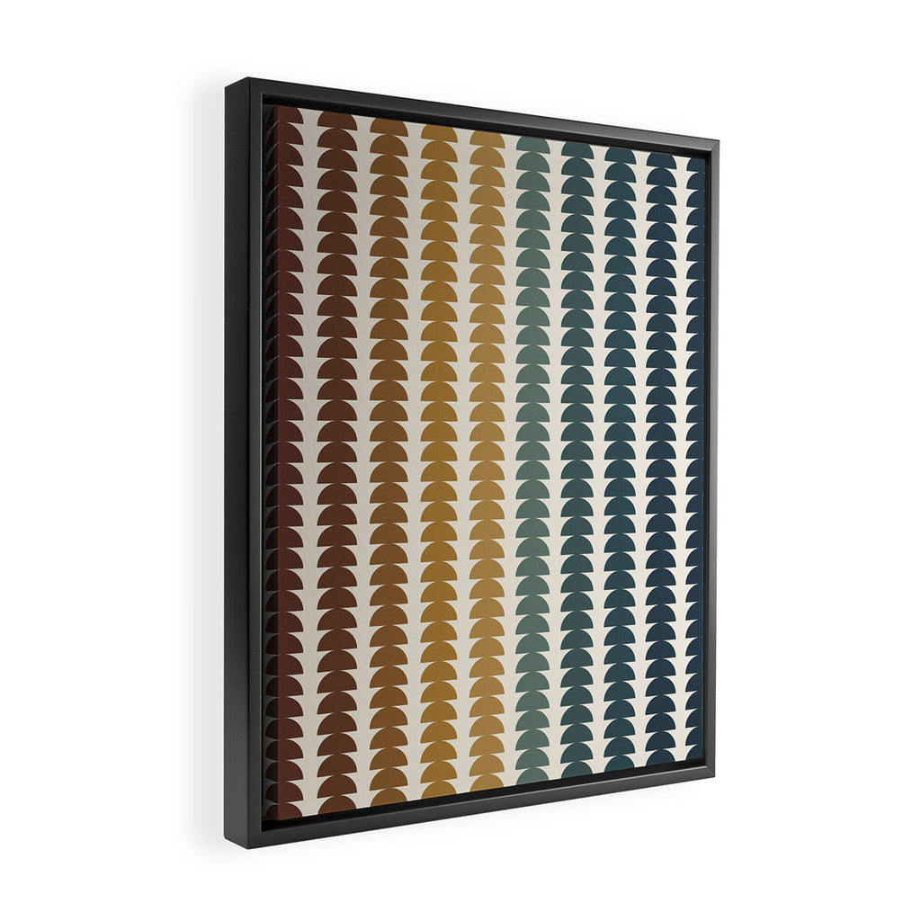 Maude Pattern XX Earthy Rustic Framed Canvas Print Gallery Image 2