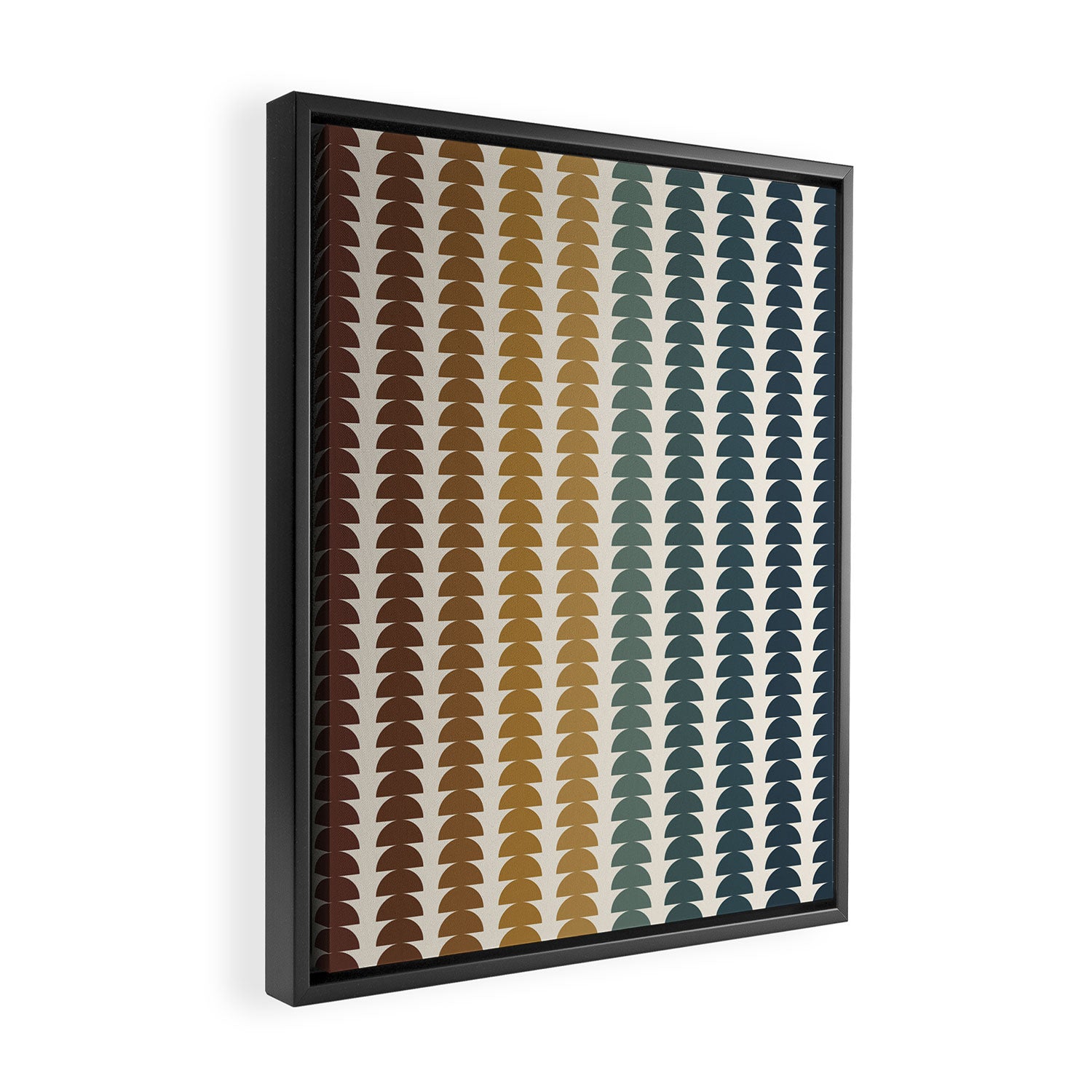 Maude Pattern XX Earthy Rustic Framed Canvas Print Gallery Image 2