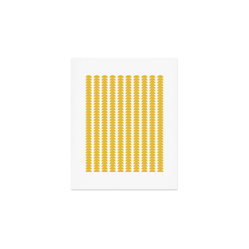 Maude Shapes Pattern - Golden Yellow Art Print Gallery Image 1