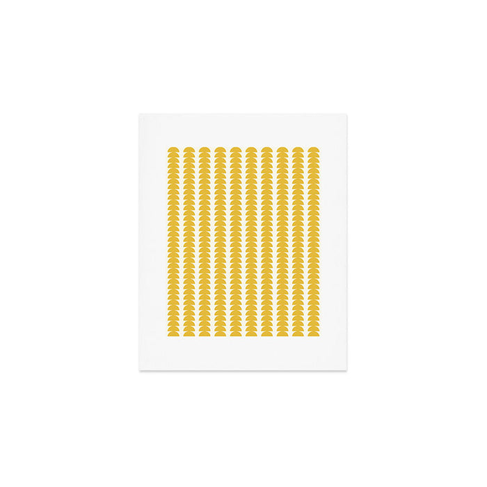 Maude Shapes Pattern - Golden Yellow Art Print Gallery Image 1