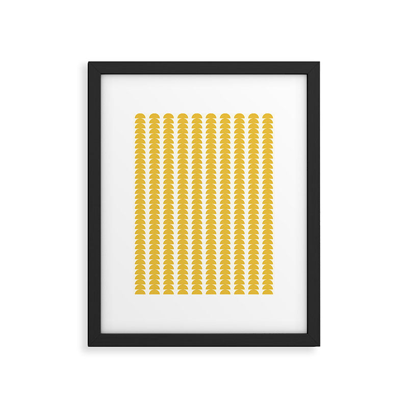 Maude Shapes Pattern - Golden Yellow Framed Art Print Gallery Image 4