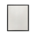 Minimal Arch II Natural Off White Modern Geometric Lines Framed Canvas Print Gallery Image 6
