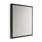Minimal Arch II Natural Off White Modern Geometric Lines Framed Canvas Print Gallery Image 2