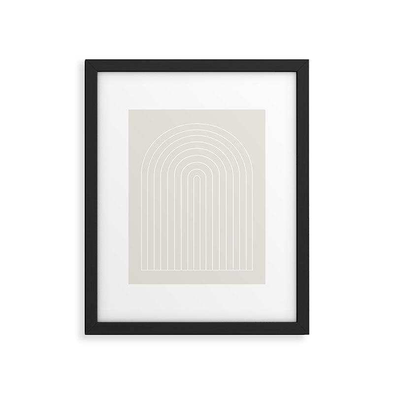 Minimal Arch II Natural Off White Modern Geometric Lines Framed Art Print Gallery Image 5