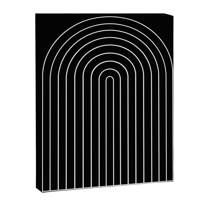Minimal Arch III Black and White Modern Geometric Lines Canvas Print Gallery Image 1