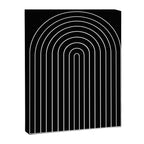 Minimal Arch III Black and White Modern Geometric Lines Canvas Print Gallery Image 6