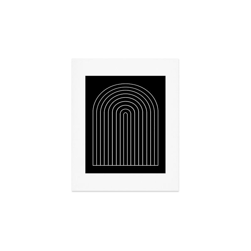 Minimal Arch III Black and White Modern Geometric Lines Art Print Gallery Image 1